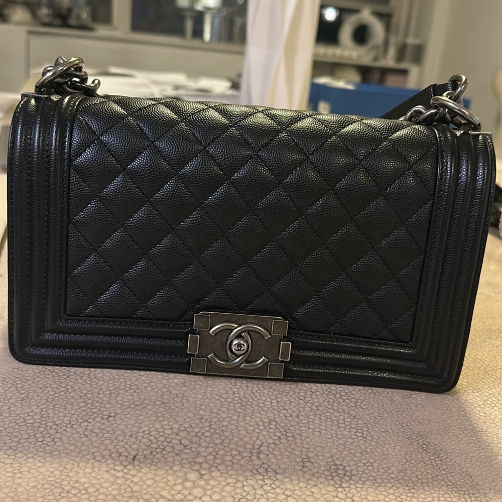 Chanel Boy Leather Crossbody Bag
